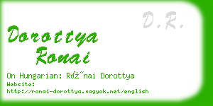 dorottya ronai business card